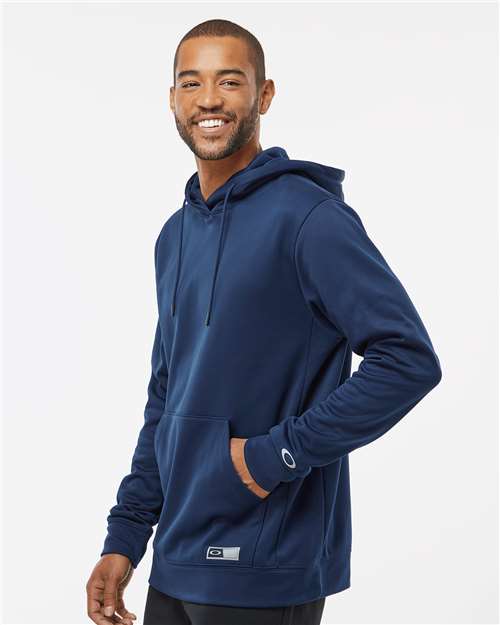 Oakley FOA402994 Men's Team Issue Hydrolix Hooded Sweatshirt - Team Navy - model side