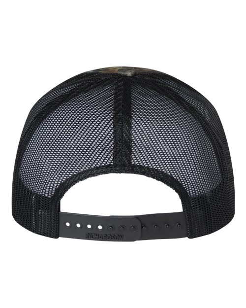 Richardson 112P Printed Trucker Cap - Mossy Oak Country DNA/ Black - back