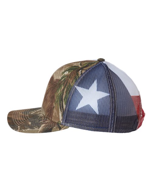 Kati S700M Printed Mesh Trucker Cap - All Purpose/ Texas Flag - side