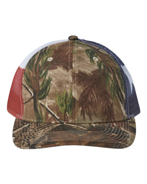 Kati S700M Printed Mesh Trucker Cap - All Purpose/ Texas Flag - front