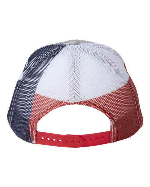 Kati S700M Printed Mesh Trucker Cap - Heather Grey/ Texas Flag - back
