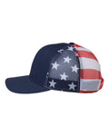 Kati S700M Printed Mesh Trucker Cap - Navy/ USA Flag - side