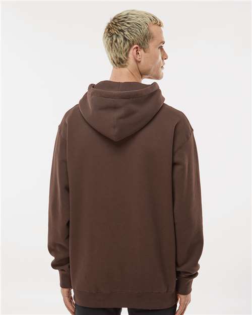 Independent Trading Co. IND4000 Heavyweight Hooded Sweatshirt - Brown - model back