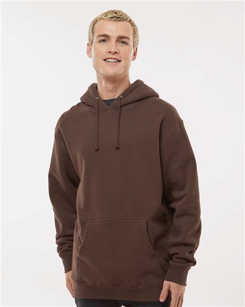 Independent Trading Co. IND4000 Heavyweight Hooded Sweatshirt - Brown - model front