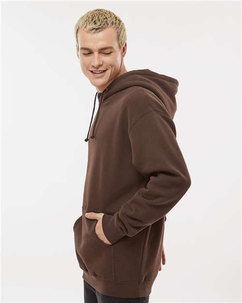 Independent Trading Co. IND4000 Heavyweight Hooded Sweatshirt - Brown - model side