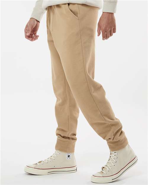 Independent Trading Co. IND20PNT Midweight Fleece Sweatpants - Sandstone - model side