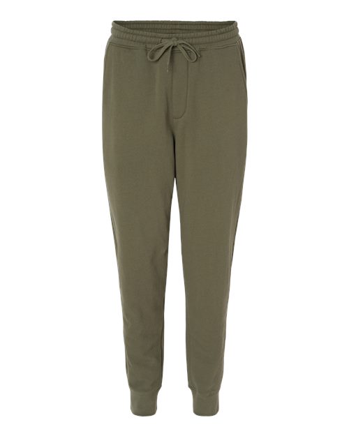Independent Trading Co. IND20PNT Midweight Fleece Sweatpants - Army - flat front