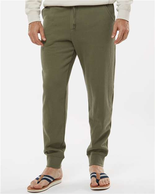 Independent Trading Co. IND20PNT Midweight Fleece Sweatpants - Army - model front