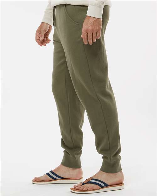 Independent Trading Co. IND20PNT Midweight Fleece Sweatpants - Army - model side