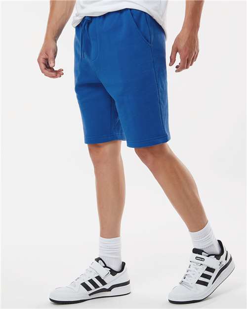 Independent Trading Co. IND20SRT Men's Midweight Fleece Shorts - Royal - model side