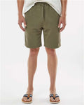 Independent Trading Co. IND20SRT Men's Midweight Fleece Shorts - Army - model front