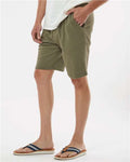 Independent Trading Co. IND20SRT Men's Midweight Fleece Shorts - Army - model side