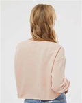 Independent Trading Co. AFX24CRP Women's Lightweight Crop Crewneck Sweatshirt - Blush - model back