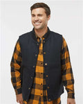 Independent Trading Co. EXP560V Men's Insulated Canvas Workwear Vest - Black - model front