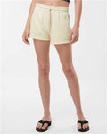 Independent Trading Co. PRM20SRT Women’s Lightweight California Wave Wash Fleece Shorts - Bone - model front