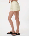Independent Trading Co. PRM20SRT Women’s Lightweight California Wave Wash Fleece Shorts - Bone - model side
