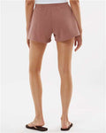 Independent Trading Co. PRM20SRT Women’s Lightweight California Wave Wash Fleece Shorts - Dusty Rose - model back