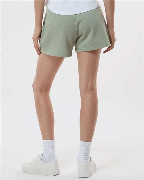 Independent Trading Co. PRM20SRT Women’s Lightweight California Wave Wash Fleece Shorts - Sage - model back