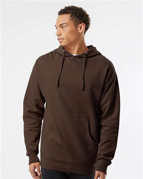Independent Trading Co. SS4500 Midweight Hooded Sweatshirt - Brown - model front