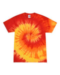 Colortone 1000 Unisex Multi-Color Tie-Dyed T-Shirt - Blaze - front