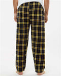 Boxercraft BM6624 Men's Harley Flannel Pants - Black/ Gold - model back