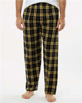 Boxercraft BM6624 Men's Harley Flannel Pants - Black/ Gold - model front
