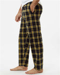 Boxercraft BM6624 Men's Harley Flannel Pants - Black/ Gold - model side