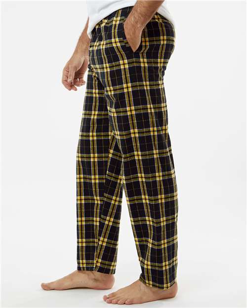 Boxercraft BM6624 Men's Harley Flannel Pants - Black/ Gold - model side