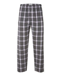Boxercraft BM6624 Men's Harley Flannel Pants - Charcoal Lavender Tomboy Plaid - front