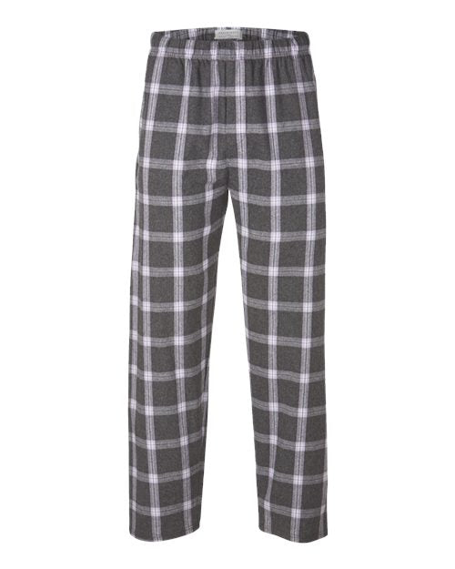 Boxercraft BM6624 Men's Harley Flannel Pants - Charcoal Lavender Tomboy Plaid - front