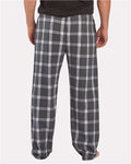 Boxercraft BM6624 Men's Harley Flannel Pants - Charcoal Lavender Tomboy Plaid - model back
