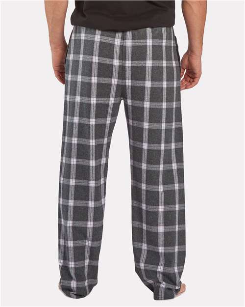 Boxercraft BM6624 Men's Harley Flannel Pants - Charcoal Lavender Tomboy Plaid - model back