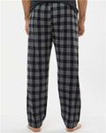 Boxercraft BM6624 Men's Harley Flannel Pants - Charcoal/ Black Buffalo - model back