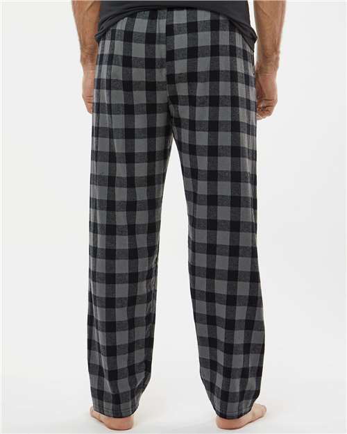 Boxercraft BM6624 Men's Harley Flannel Pants - Charcoal/ Black Buffalo - model back
