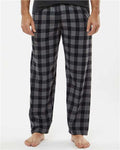 Boxercraft BM6624 Men's Harley Flannel Pants - Charcoal/ Black Buffalo - model front