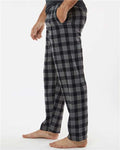 Boxercraft BM6624 Men's Harley Flannel Pants - Charcoal/ Black Buffalo - model side
