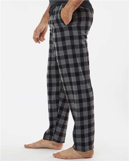Boxercraft BM6624 Men's Harley Flannel Pants - Charcoal/ Black Buffalo - model side