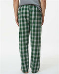 Boxercraft BM6624 Men's Harley Flannel Pants - Green/ Oxford Buffalo - model back