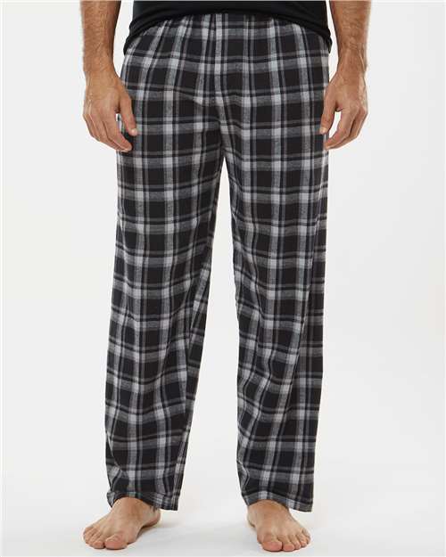 Boxercraft BM6624 Men's Harley Flannel Pants - Heritage Black Plaid - model front
