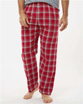 Boxercraft BM6624 Men's Harley Flannel Pants - Heritage Garnet Plaid - model front