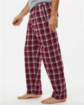 Boxercraft BM6624 Men's Harley Flannel Pants - Heritage Maroon Plaid - model side