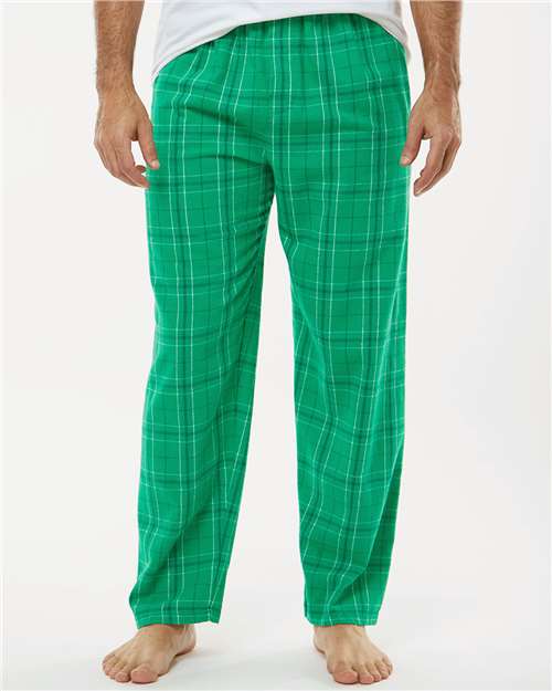 Boxercraft BM6624 Men's Harley Flannel Pants - Kelly Field Day Plaid - model front