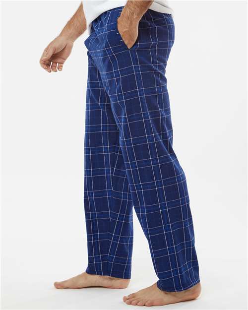 Boxercraft BM6624 Men's Harley Flannel Pants - Navy Field Day Plaid - model side
