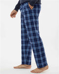 Boxercraft BM6624 Men's Harley Flannel Pants - Navy/ Columbia Plaid - model side