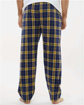 Boxercraft BM6624 Men's Harley Flannel Pants - Navy/ Gold - model back