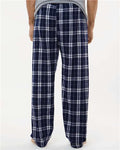 Boxercraft BM6624 Men's Harley Flannel Pants - Navy/ Silver Plaid - model back