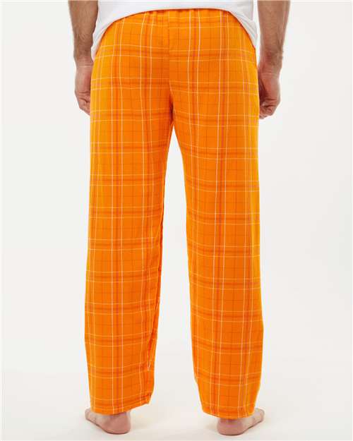 Boxercraft BM6624 Men's Harley Flannel Pants - Orange Field Day Plaid - model back