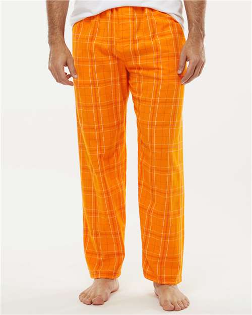 Boxercraft BM6624 Men's Harley Flannel Pants - Orange Field Day Plaid - model front