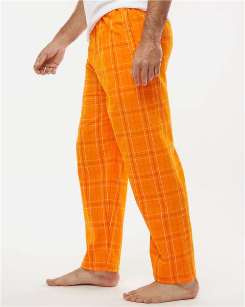 Boxercraft BM6624 Men's Harley Flannel Pants - Orange Field Day Plaid - model side