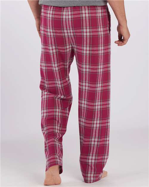 Boxercraft BM6624 Men's Harley Flannel Pants - Orchid Metro Plaid - model back